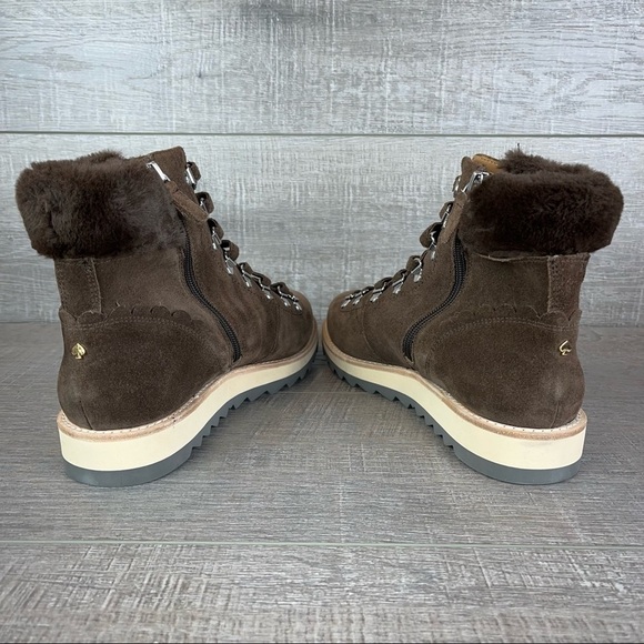 NWT kate spade size 10 maira suede hiking boot brown - Picture 9 of 13